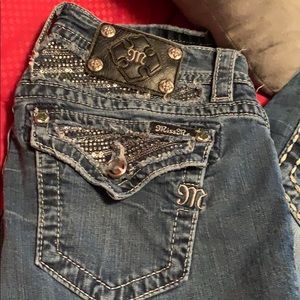 Miss me jeans size 27 1 cropped 1 straight leg